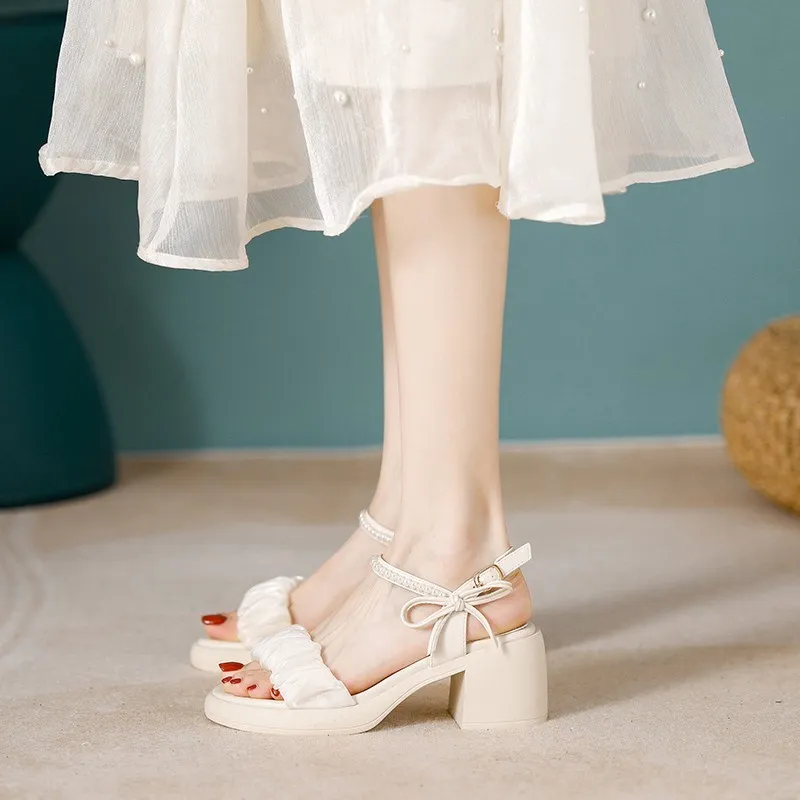 WUJI One Strap Sandals 7cm Women's-2