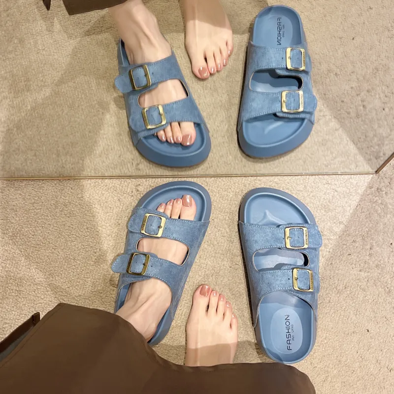 WUJI Slip Resistant Odor Resistant Slide Slippers Women's-1