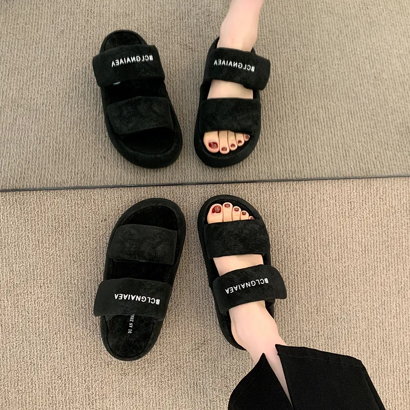 WUJI Rubber Sole Slip Resistant Abrasion Resistant Slide Slippers Women's-2