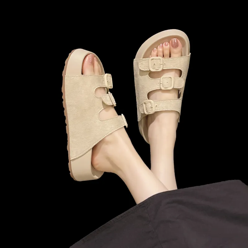 WUJI Slip Resistant Abrasion Resistant Slide Slippers Women's-7