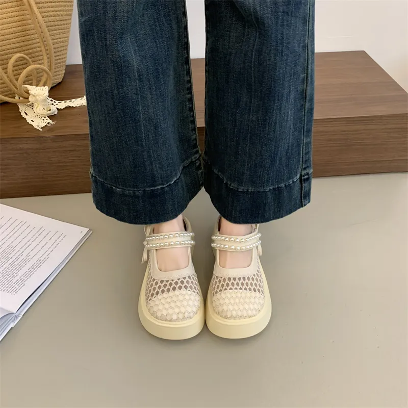 WUJI Rubber Sole Cut Out Abrasion Resistant Slip Resistant Closed Toe Slippers Women's-2