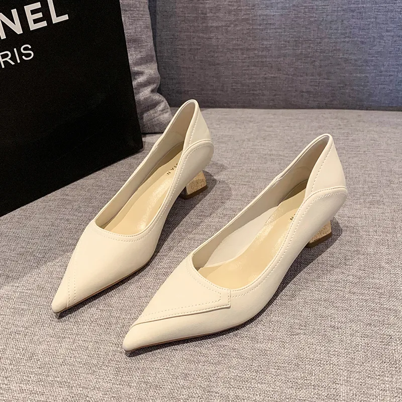 WUJI Block Heel High Heels Women's-10