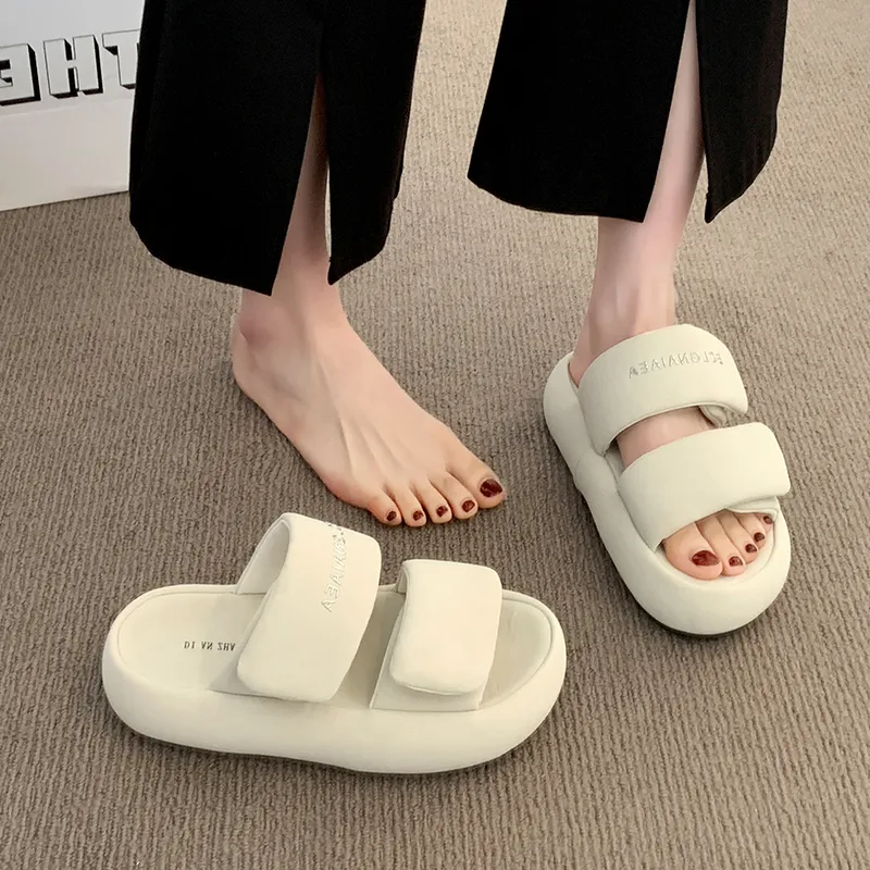 WUJI Rubber Sole Slip Resistant Abrasion Resistant Slide Slippers Women's-7