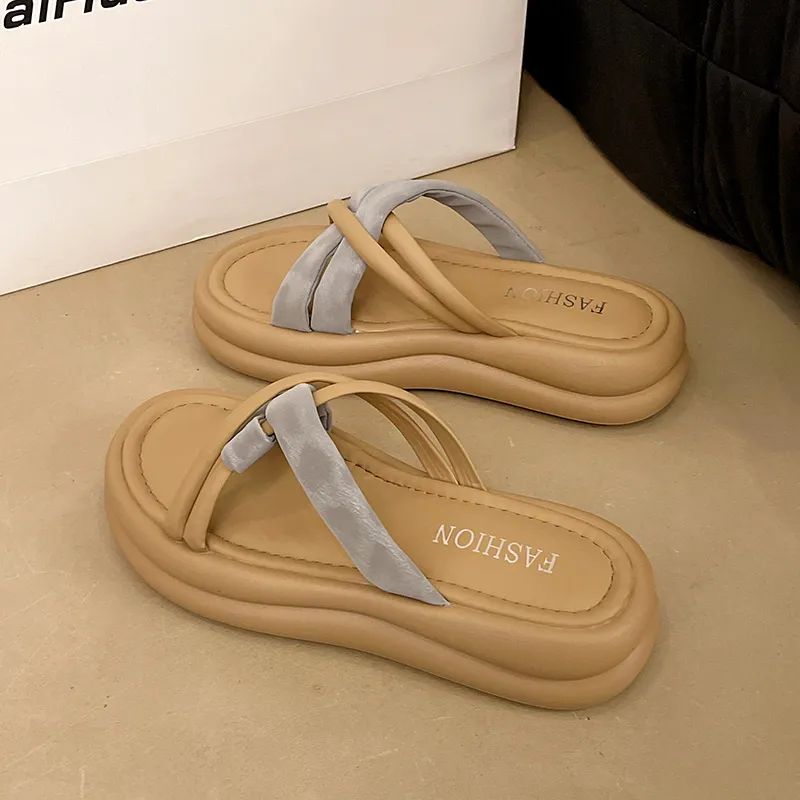 WUJI Rubber Sole Slip Resistant Abrasion Resistant Slide Slippers Women's-8