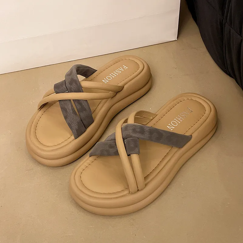 WUJI Rubber Sole Slip Resistant Abrasion Resistant Slide Slippers Women's-10