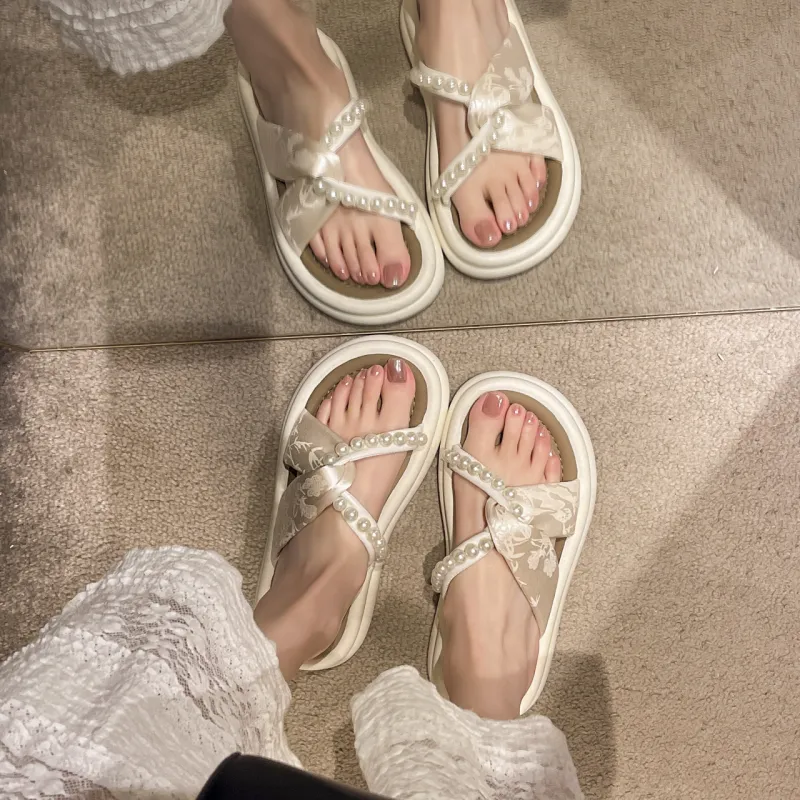 WUJI Rubber Sole Embroidery Slip Resistant Abrasion Resistant Slide Slippers Women's-8
