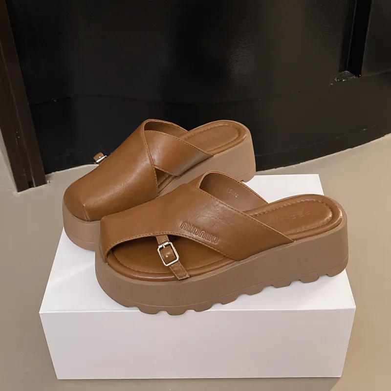 WUJI Rubber Sole Slip Resistant Abrasion Resistant Closed Toe Slippers Women's-9