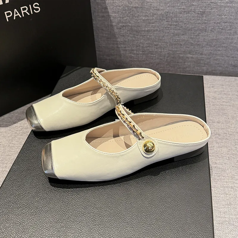 WUJI Rubber Sole Metal Abrasion Resistant Slip Resistant Closed Toe Slippers Women's-9
