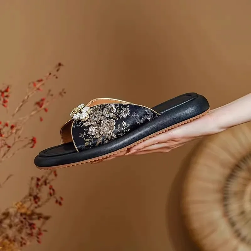 WUJI Slip Resistant Abrasion Resistant Slide Slippers Women's-2