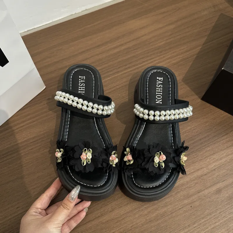 WUJI Rubber Sole Slip Resistant Abrasion Resistant Slide Slippers Women's-5