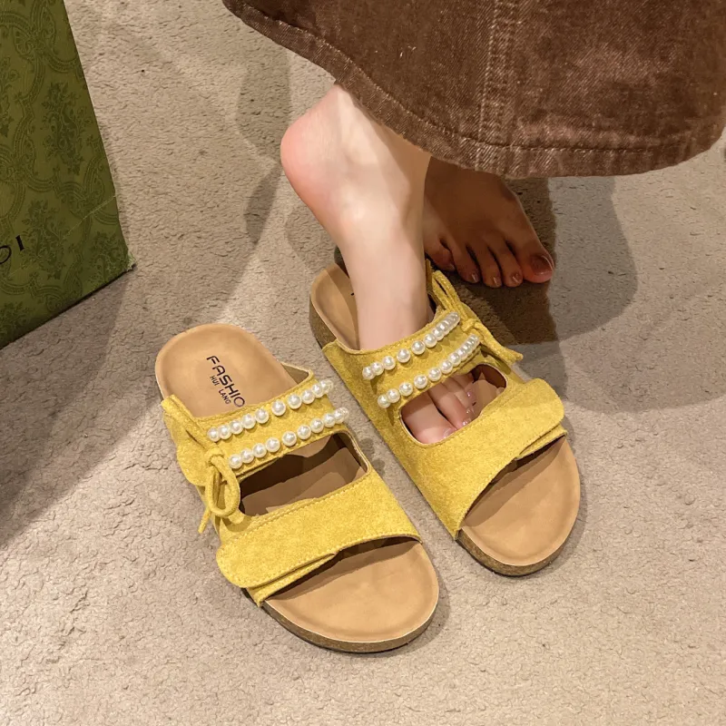 WUJI Rubber Sole Slip Resistant Abrasion Resistant Slide Slippers Women's-11