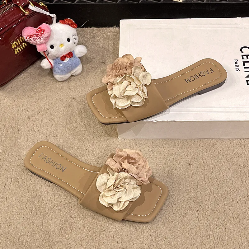 WUJI Rubber Sole Slip Resistant Abrasion Resistant Slide Slippers Women's-15
