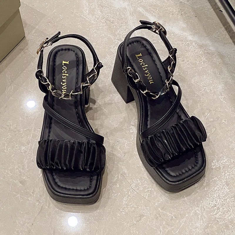 WUJI One Strap Sandals 9cm Women's-2