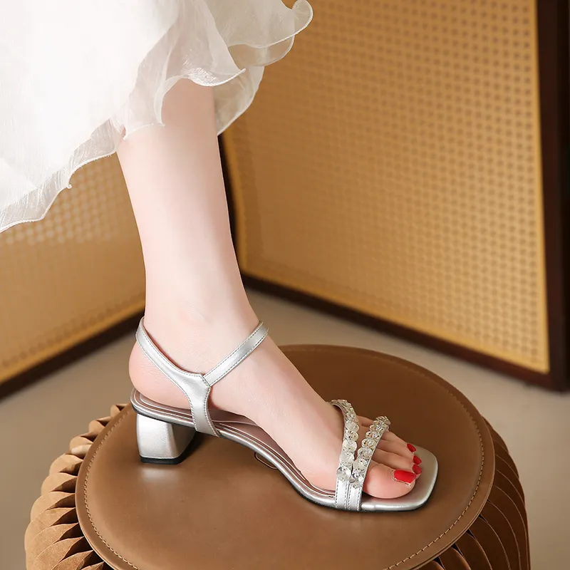 WUJI One Strap Sandals 6cm Women's-14