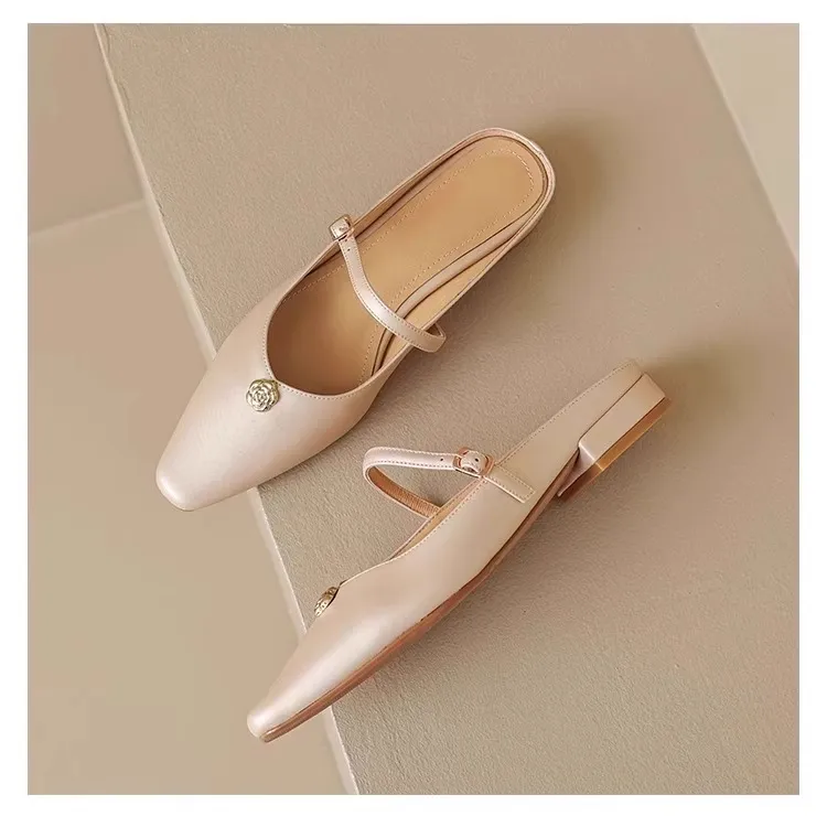 WUJI Odor Resistant, Abrasion Resistant Closed Toe Slippers Women's Champagne Gold-4