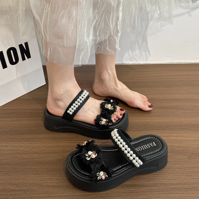 WUJI Rubber Sole Slip Resistant Abrasion Resistant Slide Slippers Women's-7