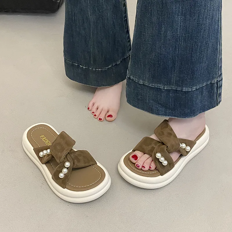 WUJI Rubber Sole Slip Resistant Slide Slippers Women's-6