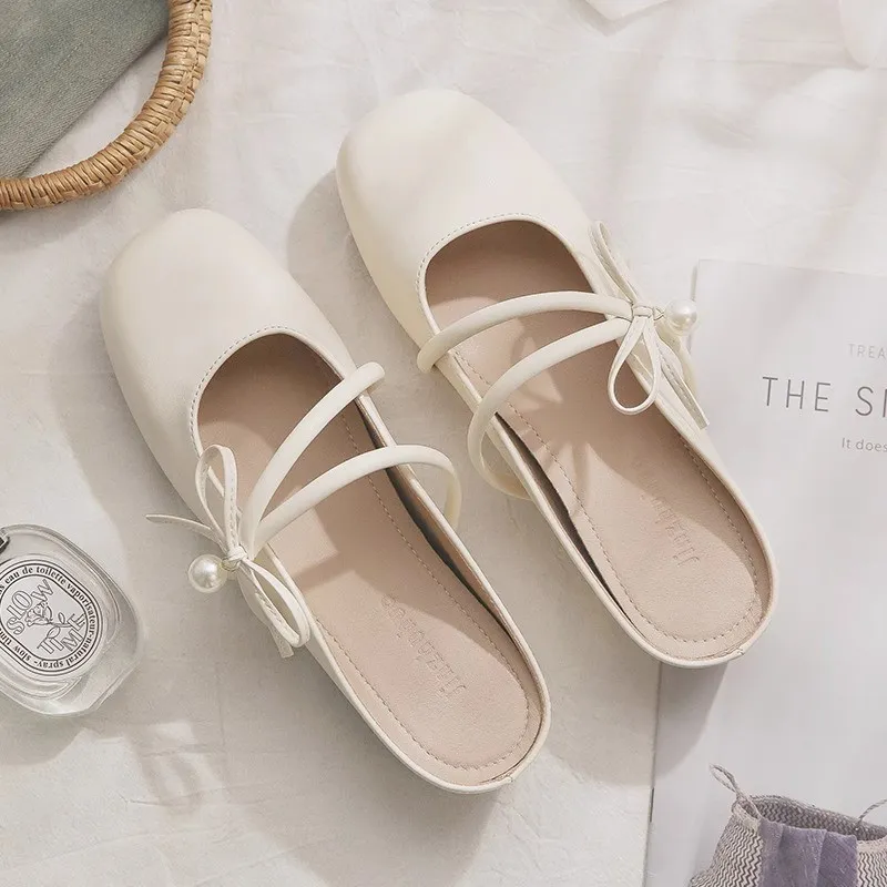 WUJI Abrasion Resistant Slip Resistant Closed Toe Slippers Women's Beige-2