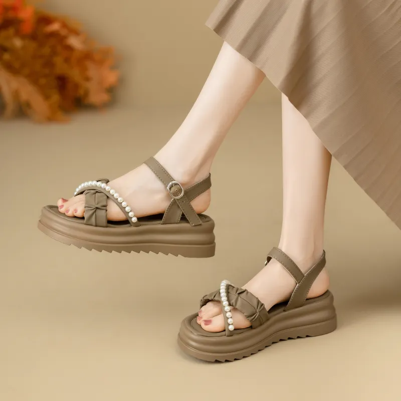 WUJI One Strap Sandals 5cm Women's-5