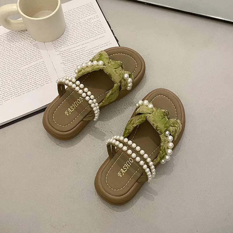 WUJI Rubber Sole Slip Resistant Odor Resistant Slide Slippers Women's-14
