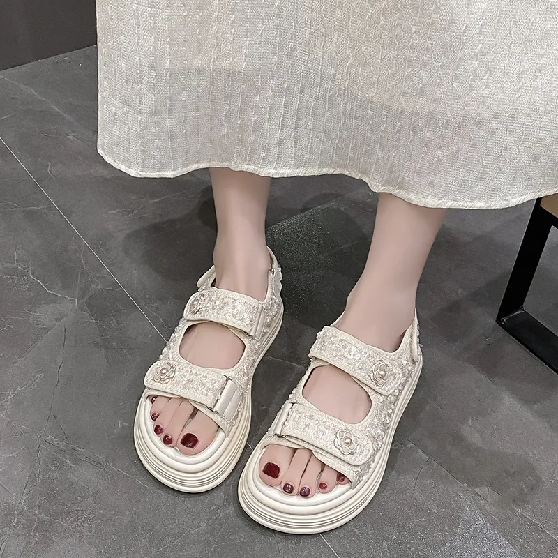 WUJI One Strap Sandals 5CM Women's-7