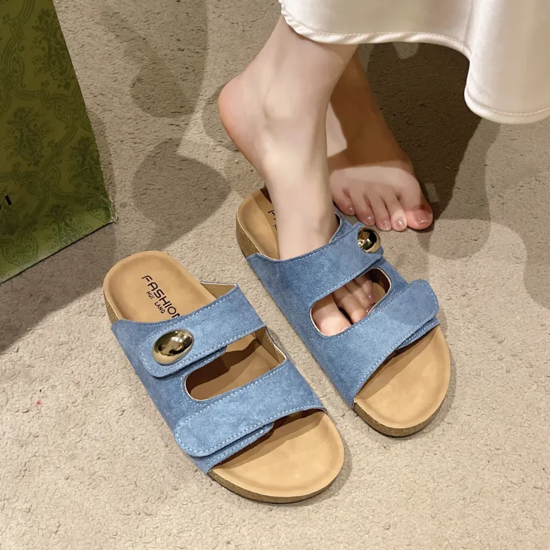 WUJI Slip Resistant Abrasion Resistant Slide Slippers Women's-6