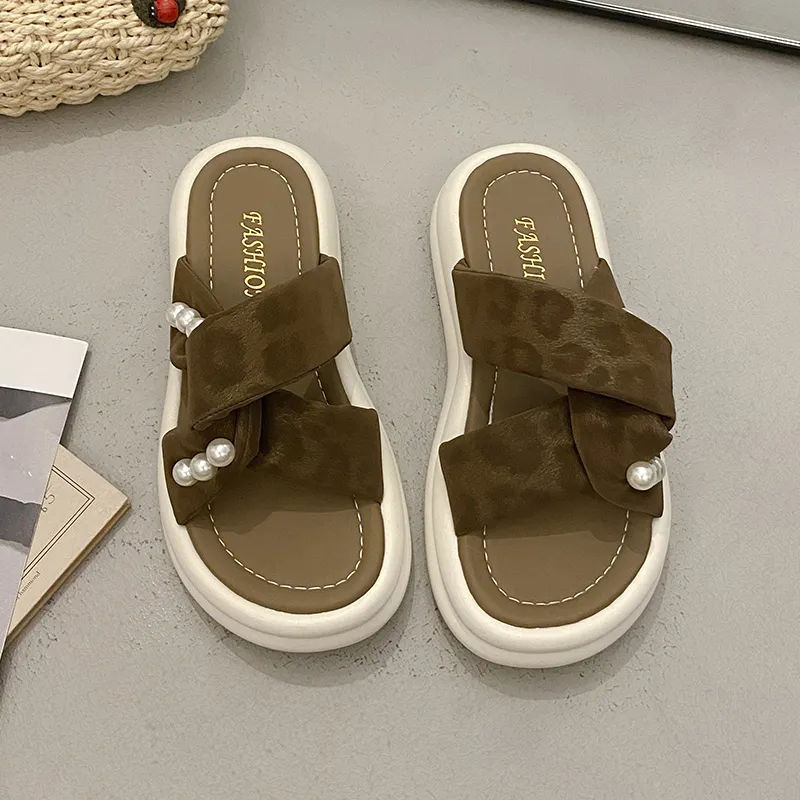 WUJI Rubber Sole Slip Resistant Slide Slippers Women's-5