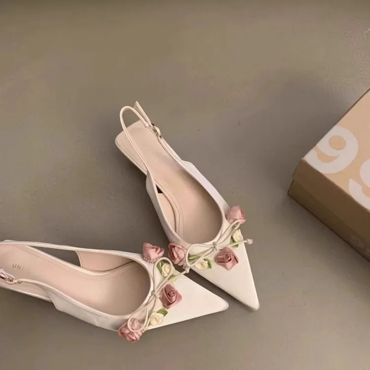 WUJI High Heels Women's Black, Beige, Pink-9
