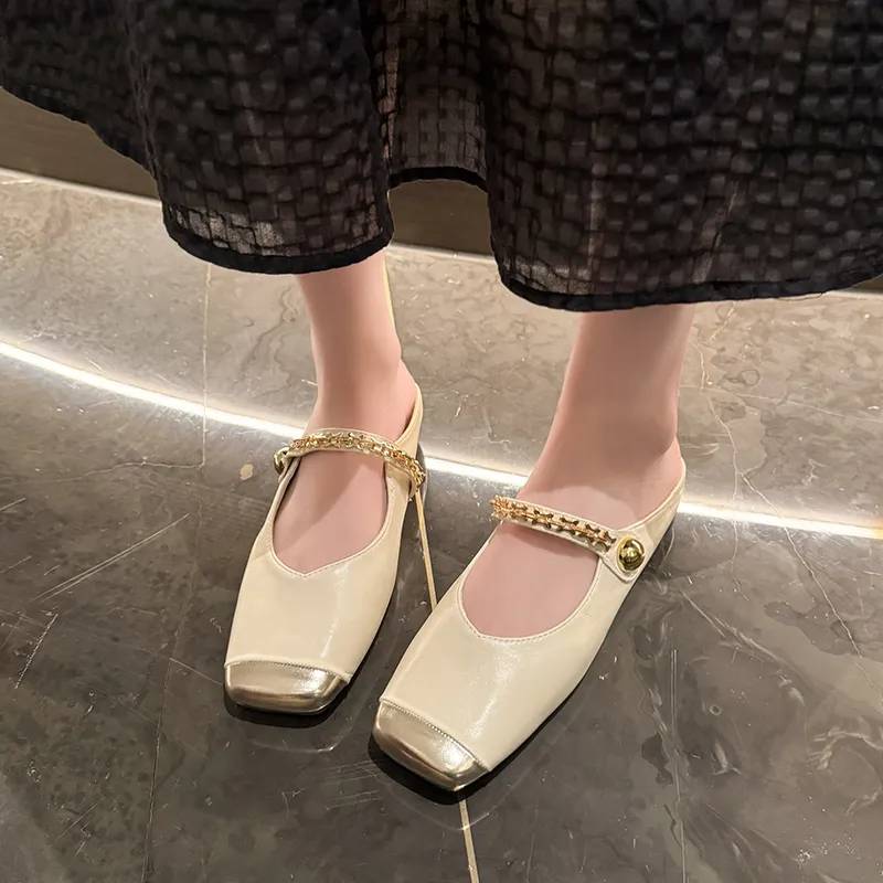 WUJI Rubber Sole Metal Abrasion Resistant Slip Resistant Closed Toe Slippers Women's-6