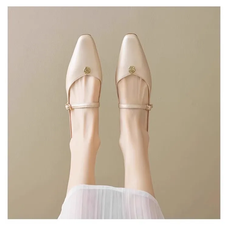 WUJI Odor Resistant, Abrasion Resistant Closed Toe Slippers Women's Champagne Gold-2