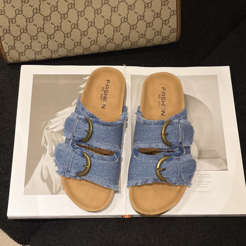WUJI Slip Resistant Abrasion Resistant Slide Slippers Women's-1