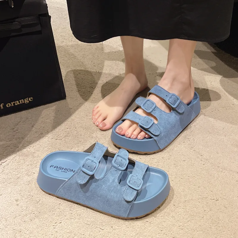 WUJI Slip Resistant Abrasion Resistant Slide Slippers Women's-2