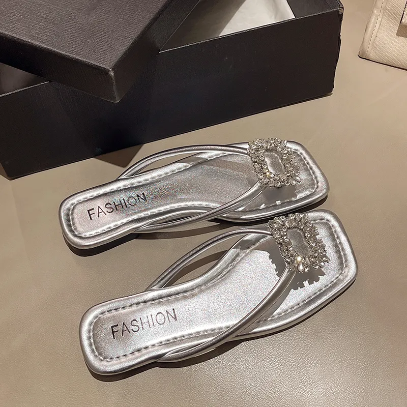 WUJI Rubber Sole Slip Resistant Abrasion Resistant Flip Flops Women's-7