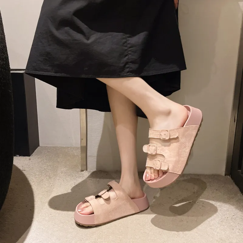 WUJI Slip Resistant Abrasion Resistant Slide Slippers Women's-11