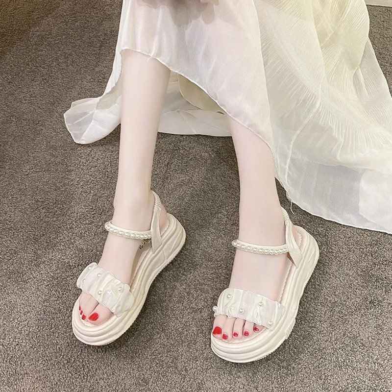 WUJI One Strap Sandals 5CM Women's-7