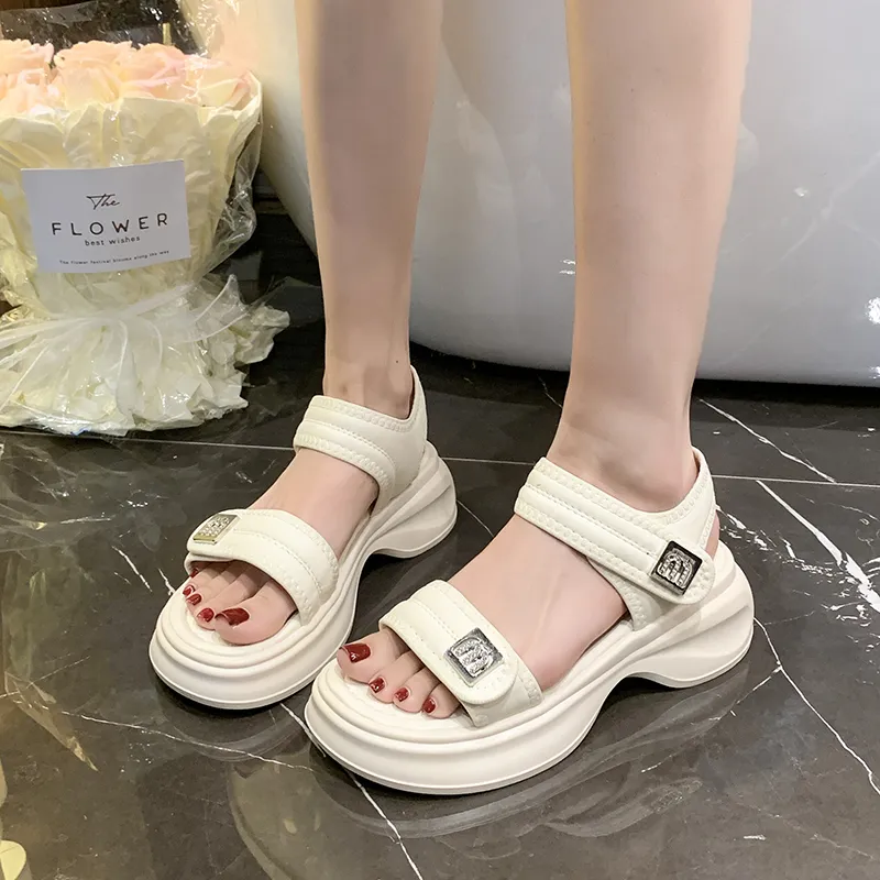 WUJI One Strap Sandals 5.5CM Women's-6