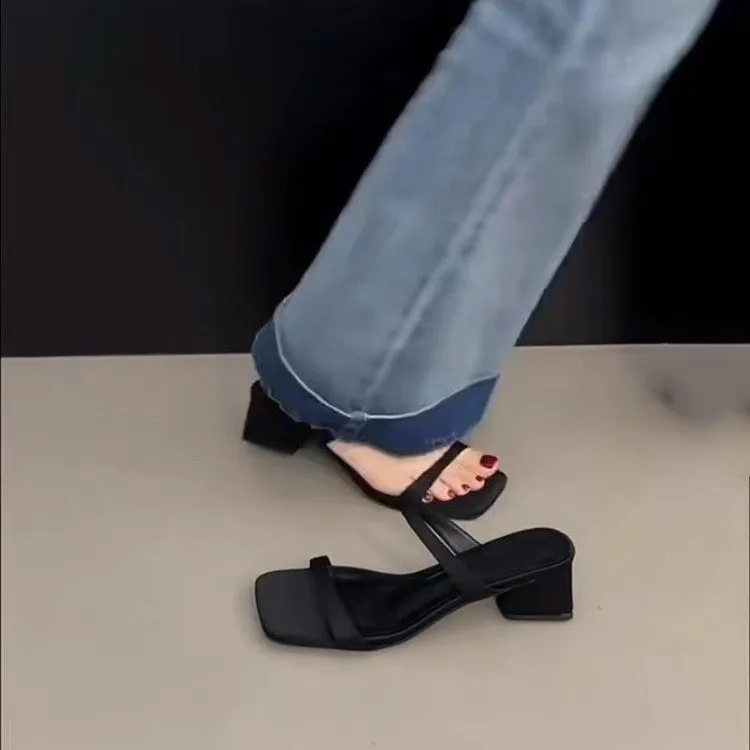 WUJI Slip Resistant Abrasion Resistant Slide Slippers Women's Black-2