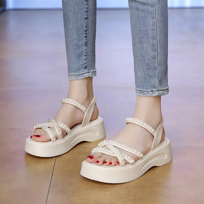 WUJI One Strap Sandals 5cm Women's-4