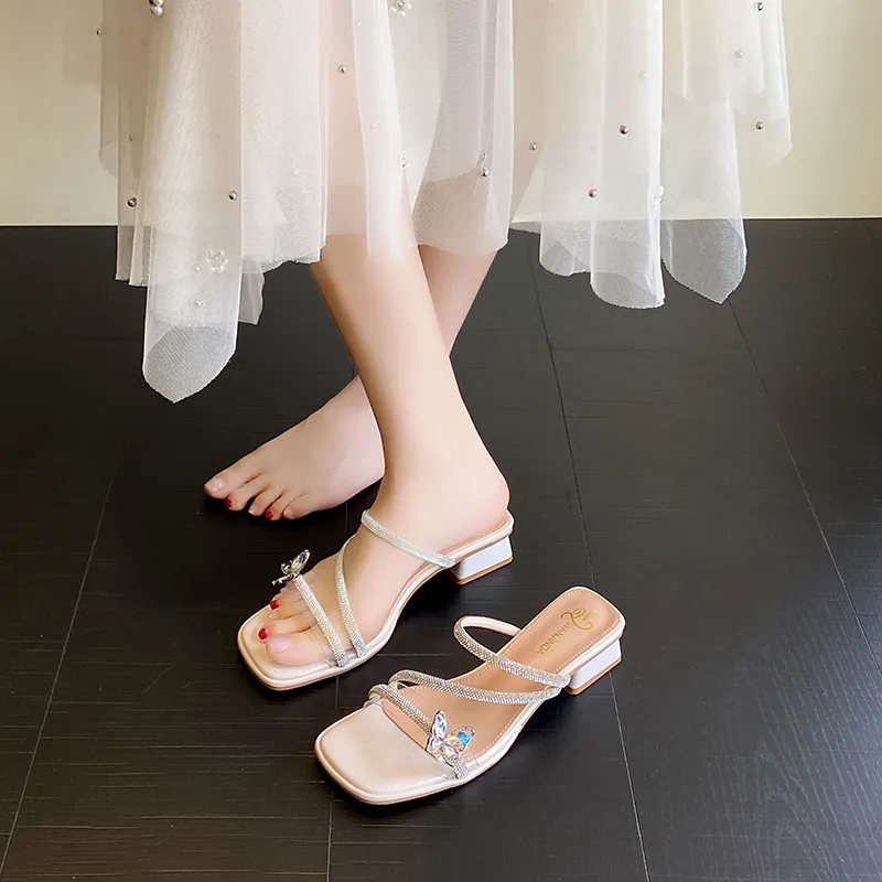 WUJI Rubber Sole Metal Abrasion Resistant Slip Resistant Slide Slippers Women's-6