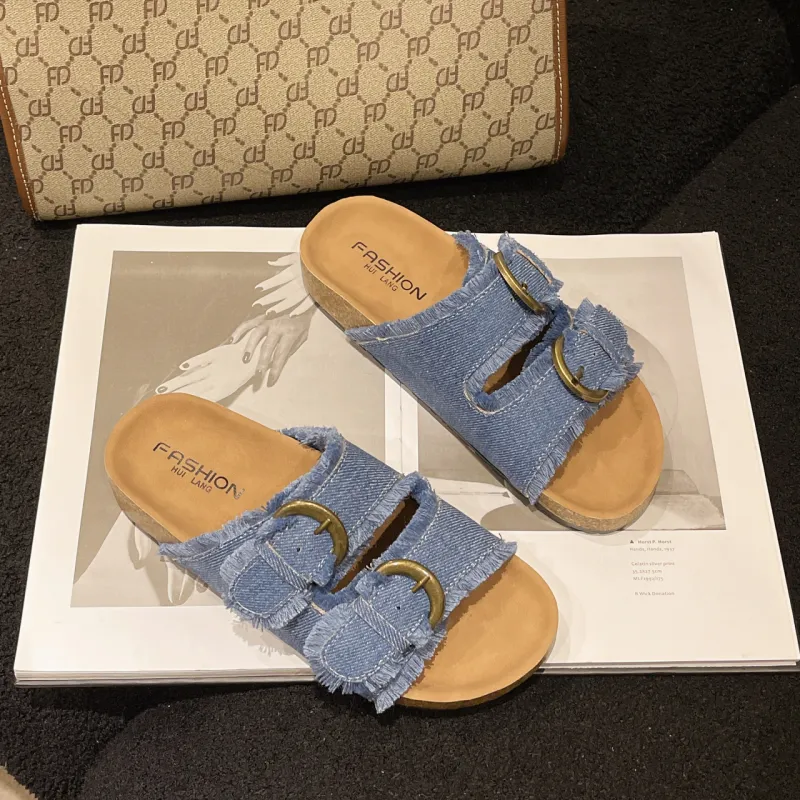 WUJI Slip Resistant Abrasion Resistant Slide Slippers Women's-2