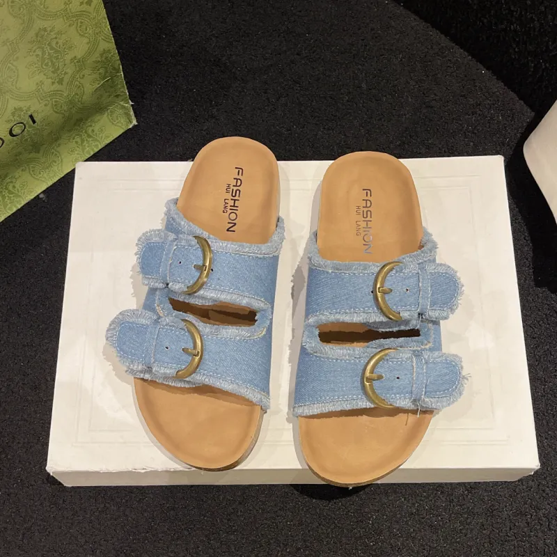 WUJI Slip Resistant Abrasion Resistant Slide Slippers Women's-4
