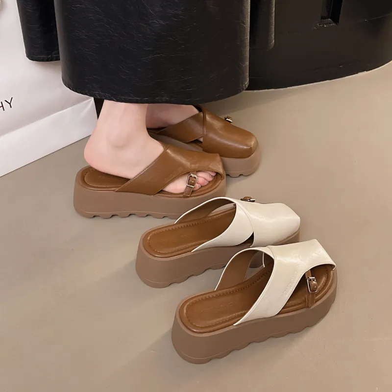 WUJI Rubber Sole Slip Resistant Abrasion Resistant Closed Toe Slippers Women's-2