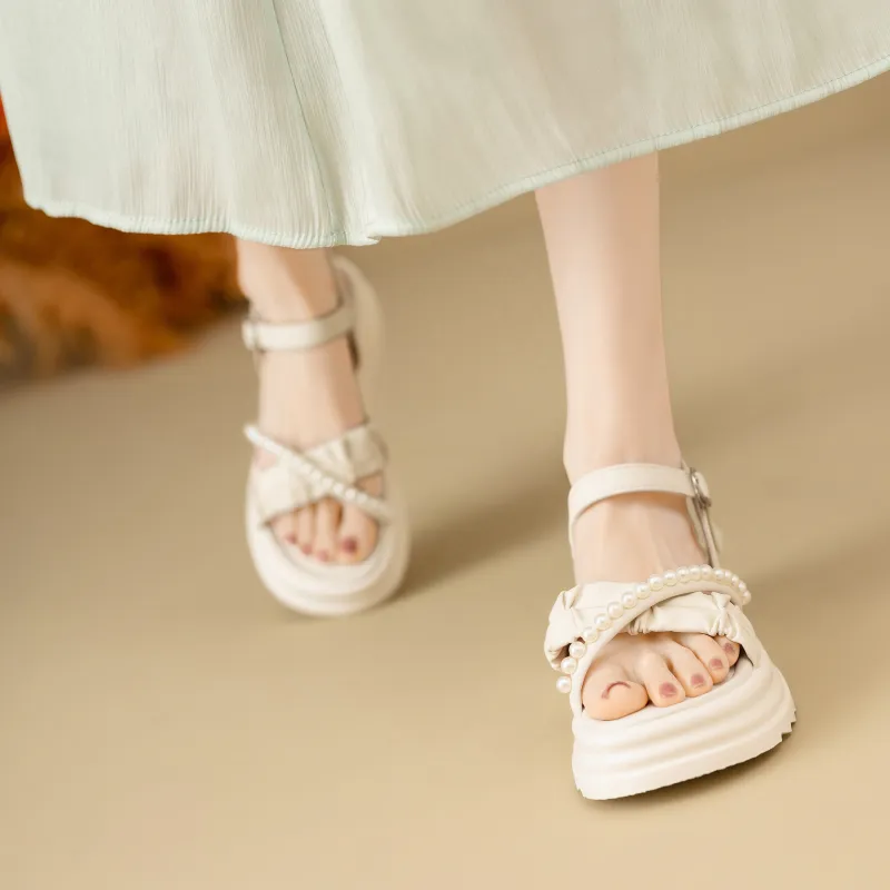 WUJI One Strap Sandals 5cm Women's-2