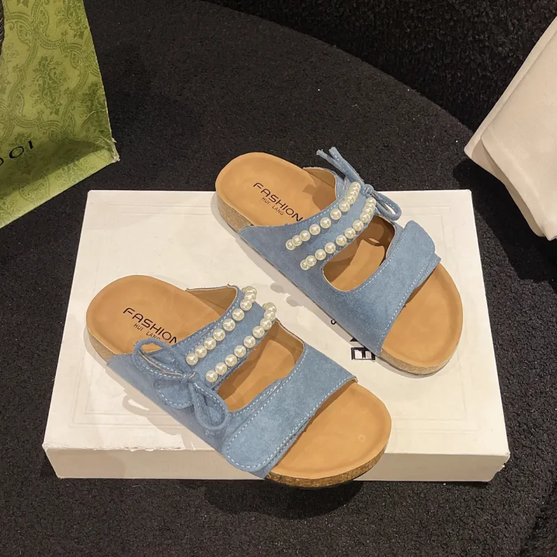 WUJI Rubber Sole Slip Resistant Abrasion Resistant Slide Slippers Women's-7
