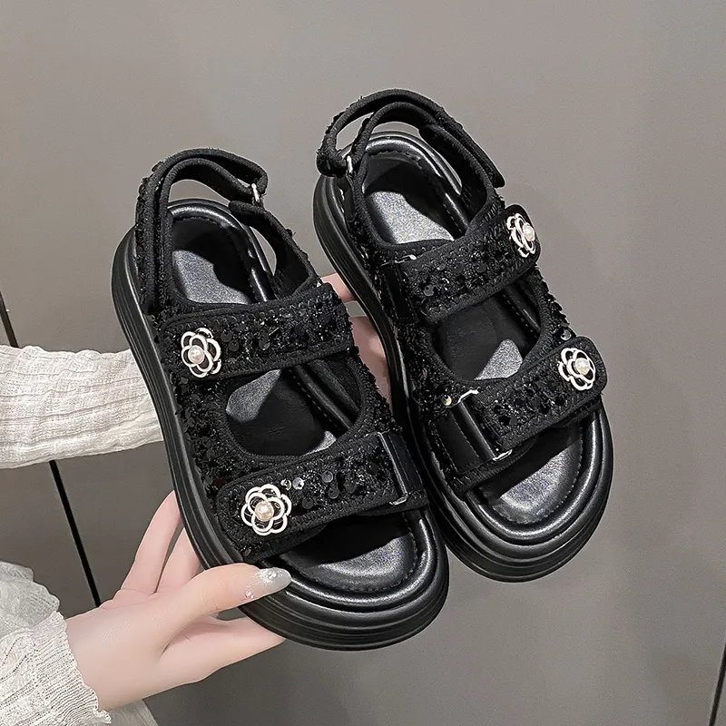 WUJI One Strap Sandals 5CM Women's-4