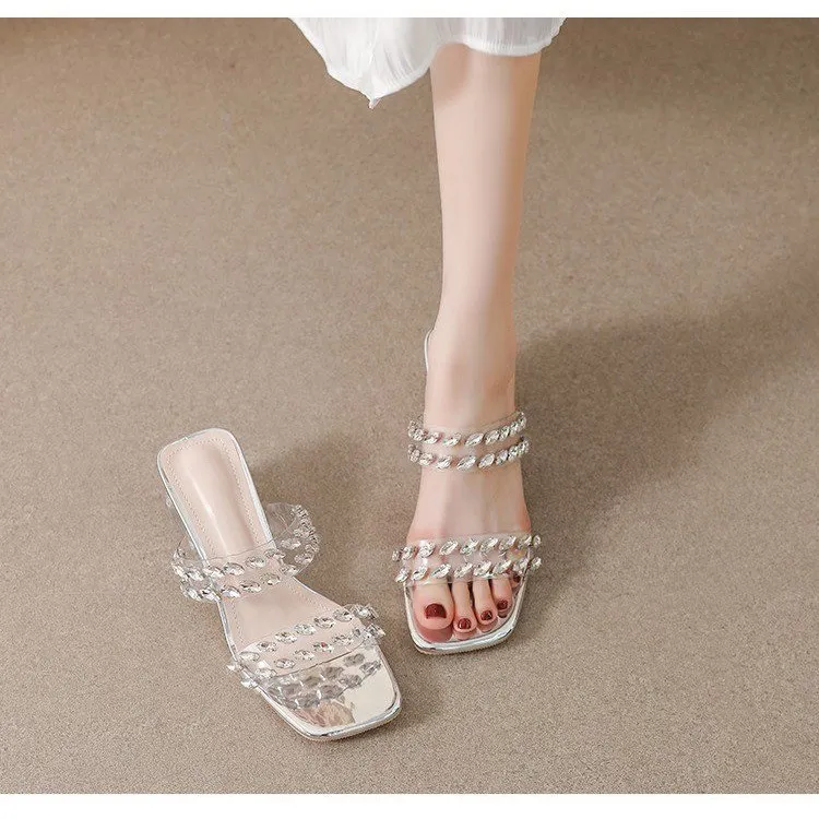 WUJI Abrasion Resistant Slip Resistant Slide Slippers Women's Silver-2