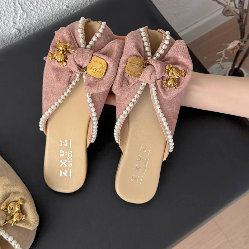 WUJI Rubber Sole Metal Slip Resistant Abrasion Resistant Closed Toe Slippers Women's-4