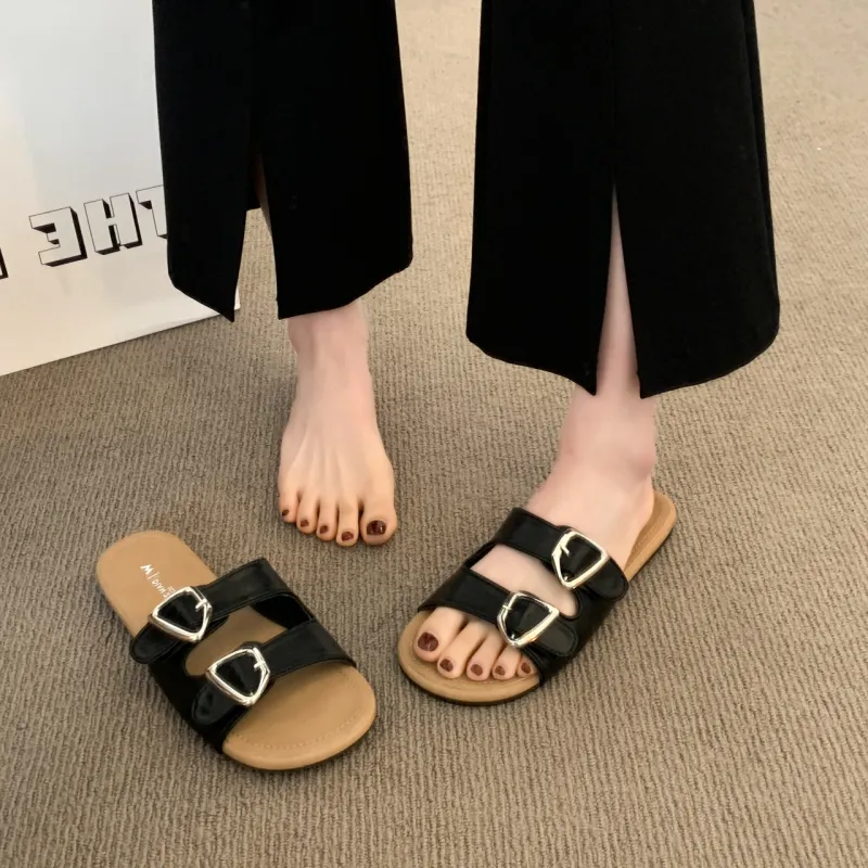WUJI Rubber Sole Metal Slip Resistant Abrasion Resistant Slide Slippers Women's-1