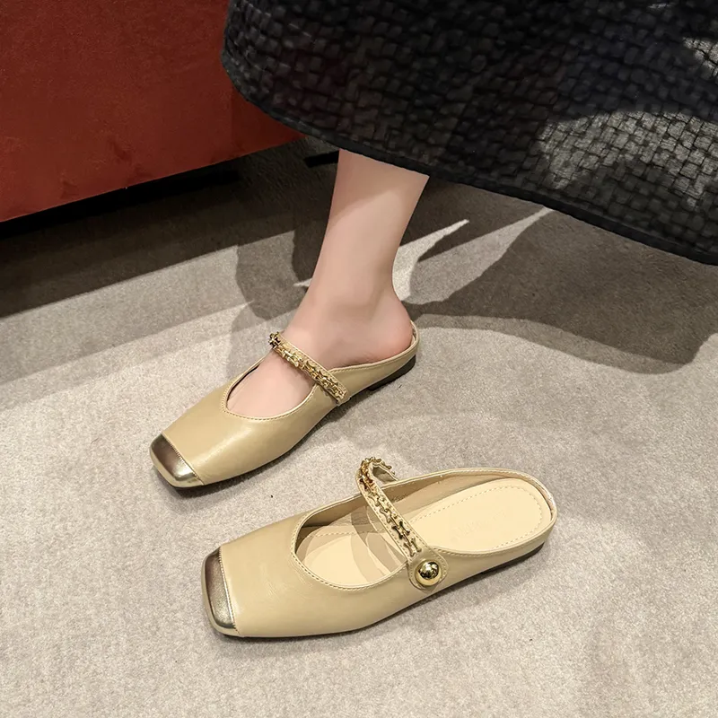 WUJI Rubber Sole Metal Abrasion Resistant Slip Resistant Closed Toe Slippers Women's-11