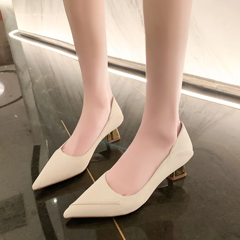 WUJI Block Heel High Heels Women's-9